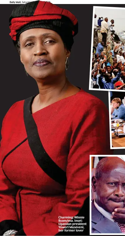 ??  ?? Charming: Winnie Byanyima. Inset: Ugandan president Yoweri Museveni, her former lover