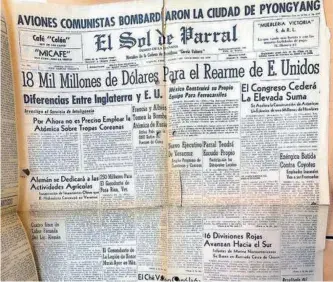  ?? FOTOS: ARCHIVO HISTÓRICO MUNICIPAL DE PARRAL ?? La convocator­ia fue publicada el 2 de noviembre de 1950 en el Sol de Parral