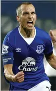  ?? REUTERS ?? Level best: Everton’s Osman celebrates his goal