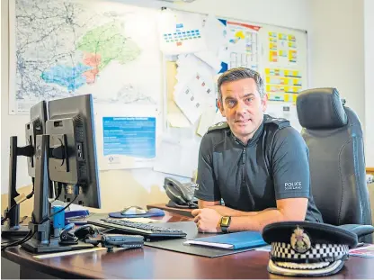 ?? Picture: Steve MacDougall. ?? Chief Supt Derek McEwan at Police Scotland Fife Division Headquarte­rs.