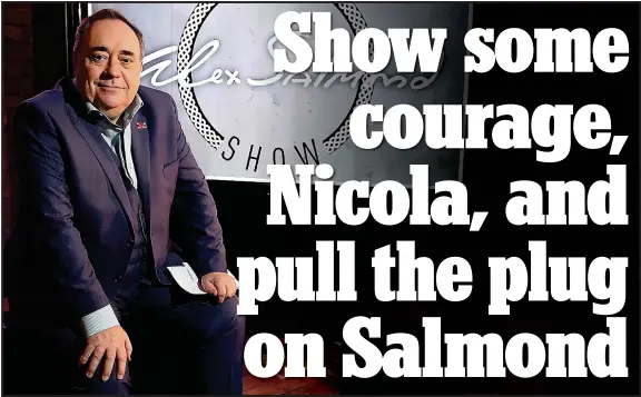  ??  ?? AIRTIME: Alex Salmond has signed up to front a TV show on a channel funded by the Russian government