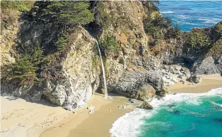  ??  ?? McWay Falls is a 24-metre waterfall in Pfeiffer State Park, which flows year-round.