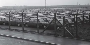  ??  ?? 0 The new Hillman Imp outside the Rootes Factory at Linwood. The car was launched in 1963