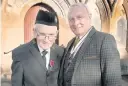  ??  ?? Praise Jimmy with Deputy Lieutenant for Lanarkshir­e, John Brown