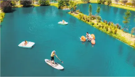 ??  ?? A dedicated stand-up-paddle board and row-boat pond will be opening prior to Christmas at Huka Prawn Park.