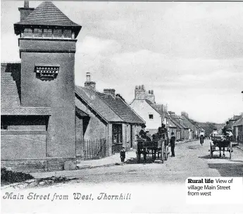  ??  ?? Rural life View of village Main Street from west