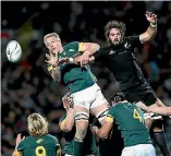  ??  ?? The All Blacks’ set piece is superb, but you still need to contest and disrupt as much ball as possible.