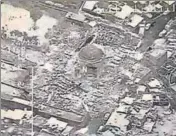  ?? AFP ?? An aerial view of Mosul provided by Iraq’s Joint Operation Command, purported to show the destructio­n of the mosque.