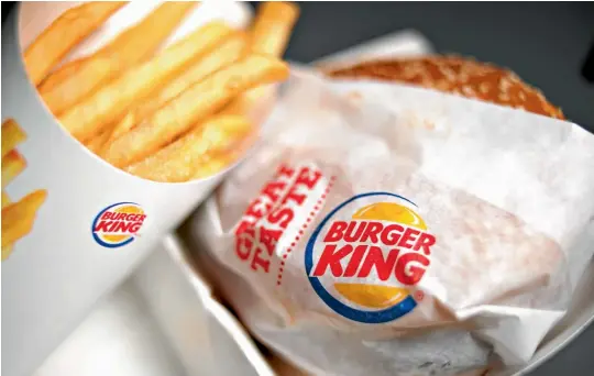  ?? Picture: Daniel ACKER/BLOOMBERG ?? GPI’S Burger King deal, due to the Covid-19 outbreak, is being renegotiat­ed