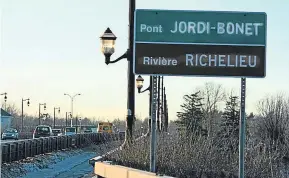  ??  ?? Un pont porta el nom de Jordi Bonet a la regió quebequesa de Montérégie