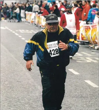  ??  ?? Jackie McGowan from Cloghereva­gh is taking part in his 30th Dublin City Marathon on Sunday.