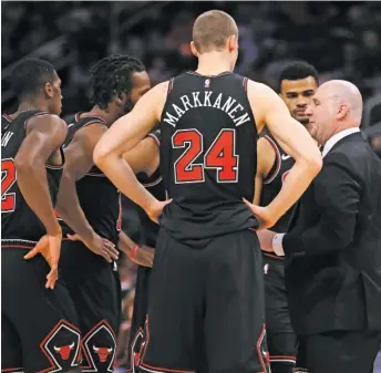  ?? GETTY IMAGES ?? Jim Boylen makes the effort to be a father figure for his players because his father wasn’t one for him.