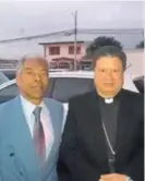  ?? BRYAN CASTILLO ?? El pastor Jorge Gómez y monseñor José Rafael Quirós.