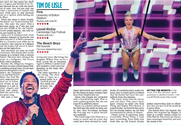 Pop star, trapeze artist... Pink is absolutely flying! - PressReader