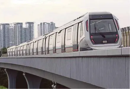  ?? FILE PIC ?? The MRT has, in a single stroke, reduced the per capita emission of carbon.