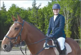  ?? (Pic: John Ahern) ?? SARAH AND MOLLY STEAL THE SHOW: Sarah Kearney from Araglin on board Mary Buttimer’s 7-year-old bay mare, Molly, prior to taking part in the gymkhana at last Sunday’s very successful, Midleton Show.