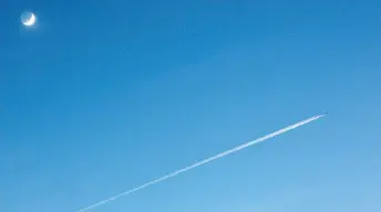  ??  ?? This photo of the moon in a blue sky was submitted by Michael Boschat of Halifax, N.S.