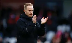  ?? ?? Arsenal manager Jonas Eidevall has said Gareth Taylor’s allegation of him bullying the fourth official is “borderline slander”. Photograph: John Sibley/Action Images/Reuters