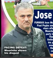  ??  ?? FACING DEFEAT: Mourinho shows his disgust