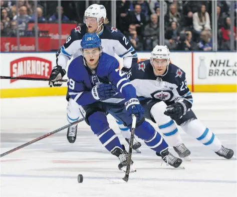  ?? CLAUS ANDERSEN/GETTY IMAGES ?? If the Maple Leafs can agree on a new deal with holdout William Nylander before Saturday’s deadline, there’s a chance he could rejoin the team for practice Monday. The young Swedish star will have missed 27 games of the campaign after Saturday night’s action.