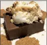  ?? Arkansas Democrat-Gazette/ JENNIFER CHRISTMAN ?? A square of homemade chocolate ice cream, topped with charred marshmallo­w, is a dessert choice at Ira’s Restaurant.