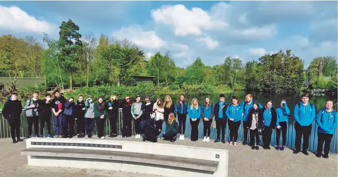  ?? ?? Fifth and sixth year students from Ballinode Community College who were recently in Dublin on an excursion to Phoenix Park as part of their ecology studies.