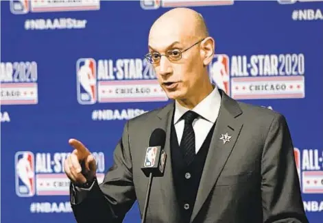  ?? GETTY ?? Despite criticism from President Trump, Adam Silver says NBA is not about to give up its business with China.