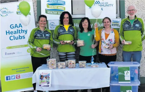  ??  ?? Health Club committee members Leonore Regan, Carmel Colleran, Fiona Meehan, Mary Kilroy and Pat Collins at the Healthy Club launch at Curry GAA Club.