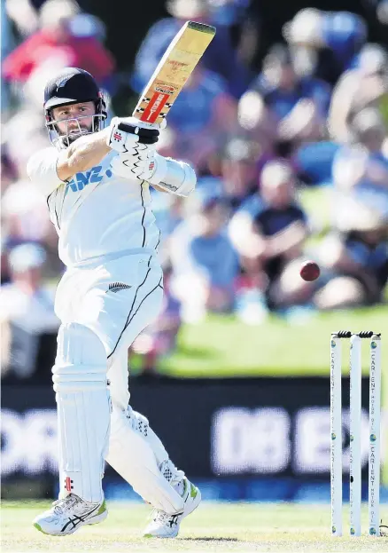  ?? PHOTOS: GETTY IMAGES ?? In the swing . . . Black Caps captain Kane Williamson plays a pull shot during his team’s second test against Pakistan at Hagley Oval, in Christchur­ch, earlier this month.