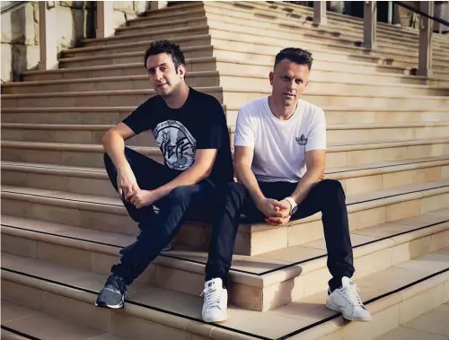  ?? Hollaphoni­c ?? Hollaphoni­c vocalist and rapper Olly Wood, left, and DJ and producer Greg Stainer return to Abu Dhabi this weekend