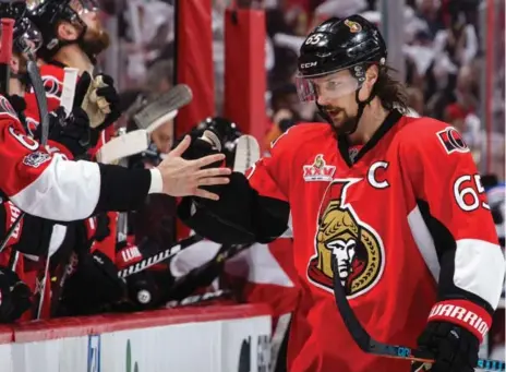  ?? JANA CHYTILOVA/GETTY IMAGES ?? Eirk Karlsson, even though he’s not healthy, leads NHL defencemen in playoff scoring with 11 points in 11 games and often dominates puck possession.