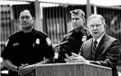  ?? DAVID MAUNG/EPA-EFE/REX/SHUTTERSTO­CK ?? At the U.S.-Mexico border in San Diego, Attorney General Jeff Sessions warns immigrants Monday, “Wait your turn.”