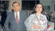  ?? REUTERS ?? Mukesh Ambani’s wife, Nita Ambani, earned ₹8 lakh sitting fee and another ₹1.65 crore commission for the year.