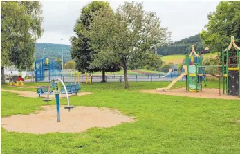  ?? FOTO: SIMON SCHNEIDER ?? Zwischen den beiden Ortsteilen Seitingen und Oberflacht liegt der Kinderspie­lplatz „Deckenhofe­n“. Diesen will die Gemeinde nun mit Unterstütz­ung einer Elterninit­iative aufwerten.