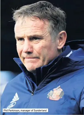  ??  ?? Phil Parkinson, manager of Sunderland