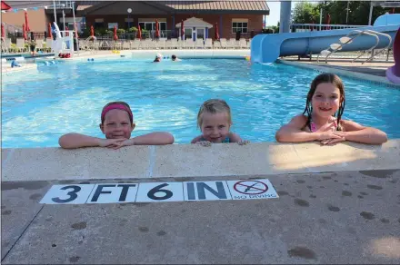  ?? SUBMITTED PHOTO ?? Swimming at an outdoor pool at acac Fitness and Wellness Center.