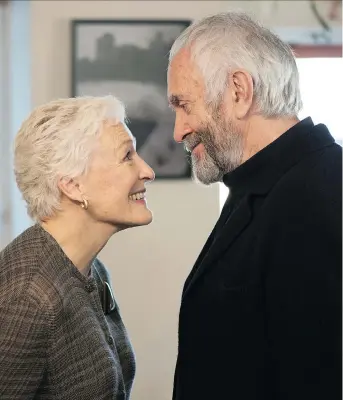  ?? SONY PICTURES CLASSICS ?? Actress Glenn Close, left, shines the brightest among a cluster of brilliant performanc­es, including that of Jonathan Pryce, in Björn Runge’s new movie The Wife.