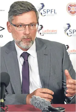  ?? Picture: SNS Group. ?? Craig Levein explains his decision to take on two jobs at the Tynecastle club.