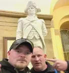  ?? COURTESY OF U.S. CAPITOL POLICE ?? Inside the Capitol are Rocky Mount, Virginia, police Sgt. Thomas Robertson, left, and officer Jacob Fracker.