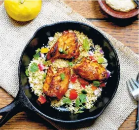  ?? LYNDA BALSLEV-TASTEFOOD ?? Chipotle chicken and couscous salad