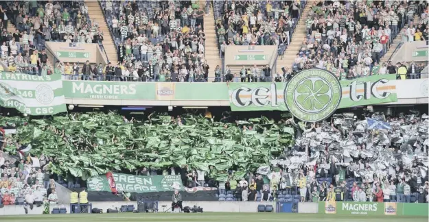  ??  ?? 0 Celtic fans at BT Murrayfiel­d for a Champions League qualifying tie against Legia Warsaw in 2014. The Parkhead side will return there to play Hearts on 28 October