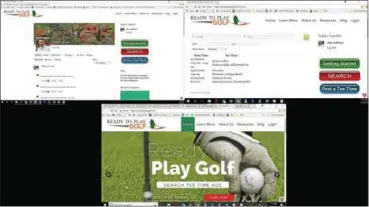  ?? SUBMITTED PHOTO ?? A screen grab of the Ready to Play golf website. The new service helps golfers search for playing partners.