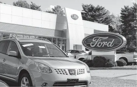  ?? Dreamstime / Tribune News Service ?? For the second quarter, Ford sales, including its Lincoln brand, fell 4.1 percent to 650,336 vehicles, and sales through June were down 2.9 percent to 1.24 million. The results were supported by strong pickup sales and a 1.3 percent gain in Lincoln sales in June.