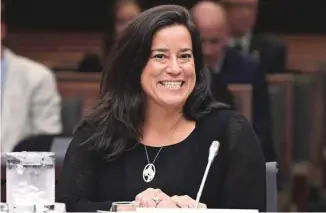  ?? JUSTIN TANG LA PRESSE CANADIENNE ?? La ministre de la Justice, Jody Wilson-Raybould, lors des travaux du comité mardi