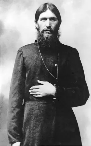  ??  ?? HOLY DEVIL: Grigori Rasputin became an adviser to the Romanovs, Russia’s royal family.