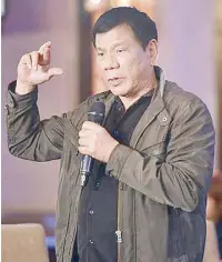  ??  ?? Rodrigo Duterte: “I will support organizati­ons that help SMEs and reserve a sizeable amount for SME developmen­t through the Department of Trade and Industry. We have to create an environmen­t that will develop products that can compete in the global...