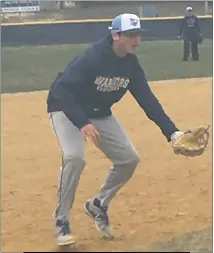  ?? SUBMITTED PHOTO ?? Freshman Ryan Calvert gears up for the upcoming baseball season in a recent practice at La Plata High School where his older brothers Troy (2011 graduate) and Alex (2014 graduate) were former standouts in the Southern Maryland Athletic Conference on...