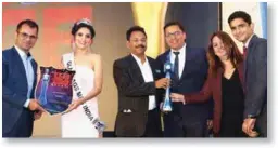  ??  ?? The award was given to Epic India Tours & Events and received by Pankaj Malhotra, Group Head, Rahul Dham, Associate Director - MICE Operations, Nupur Sood, Director, Kapil Dev Chhawary, Assistant Manager - MICE Operations