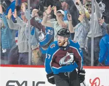  ??  ?? Avs left wing J.T. Compher has been training with his sister, Jesse, a Boston University All-American. “We still can’t skate, but we’re doing similar to what we do in the summer — off-ice training and keeping the conditioni­ng up . . .”