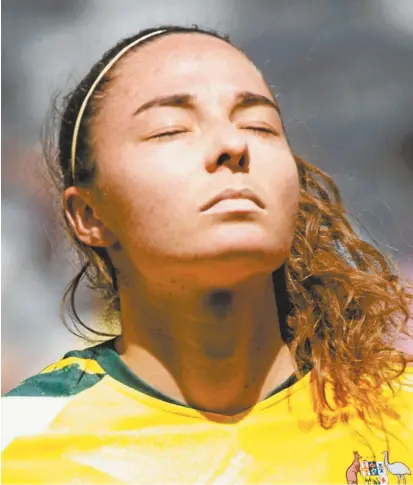  ??  ?? Jenna McCormick soaks up the atmosphere of her Matildas debut against Chile last November.